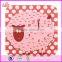 2017 New design early teaching toddlers wooden toy clock W14K010