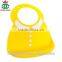 Non-toxic feeding food grate color flexible silicone baby bib