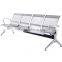 Public Place Cheap Stainless Steel 3-Seater Waiting Chair