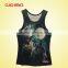 singlet, tank top, muscle tank, animal pattern singlet, new design wholesale sublimation sport gym singlets YDBX-006