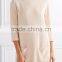 Wholesale Ladies Apparel Back-concealed zip Long Sleeves Crepe Tunic Dress(DQE0394D)