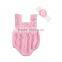 Wholesale Fashion Newborn Baby Girls Pink lace Romper Infant Bodysuits Adorable lace kids Rompers