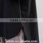 Men fashion plain crew neck curved front hem super oversized black tee shirts / t-shirt custom