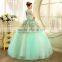 MGOO Hot Sale Designer Dress For Women prom Long Satin Evening Gown Beautiful Applique Dress L000123
