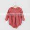 0-24M Baby Clothes Wholesale Toddler Plain Yellow Jumpsuit Baby Girls Cotton Long Sleeve Romper
