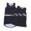 Summer Baby Clothes Wholesale Boutique Sleeveless Black Stripes Girl Casual Soft Loose Dress