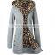 hot sale custom made latest womens brushed long warm thick winter fleece hoodies