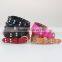 Leather Women Belt Custom Rhinestone Belts Keystone Garments