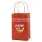 USA Made Solid Tinted Kraft Shopping Bag - Made of Kraft Paper, Dimensions Are 5.25" x 3.25" x 8.5" and Comes With Your Logo.