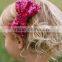 sequin material bow design girls hair clips, sequin hair clips