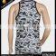 Black and white stripe fashion style mens singlet for wholesalse