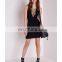 Black sleeveless jersey lace dresss ponte ladder front bodycon midi dress midi dress evening