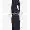 CHEFON Casual chic high sexy slit long sleeve woman long maxi dress fashion