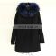 OEM Wholesale Luxury Ladies Genuine Raccoon fur Hood Parka Coat