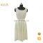 High Quality Elegant Sleeveless Gathered Waist Irregular Hem Dress