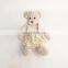 Beige classical plush teddy bear well dressed couple toy