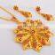 2015 Pakistani Oversize Pendant Set - One Gram Gold Plated Pendant Set-Traditional Look With Chain & Gold Plated Pendant Set