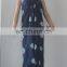 Cotton Pareo Sexy Bikini Sarong Floral Beach Wear Indigo Blue Shibori Print