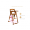 Kidz Wooden High Chair Jumbo Bear Highchair Timber Toddler Baby Beech Fold