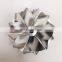 B03G reverse 6+6 blades 57.00/71.00mm high performance turbo billet/milling/aluminum 2618  compressor wheel