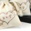 Personalized muslin cotton gift carry pouch bag for bracelets or ring