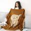 100% organic cotton knitted baby blanket super soft blanket baby fine sleeping partner customized baby blanket