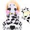 pet dog fleece winter warm coat Clothes cow cartoon Medium-sized dogs clothes