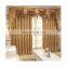 Latest Curtain Fashion Designs Luxury Curtains With Valance, European Embroidery Chenille Curtain Fabrics for Living Room