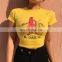 Close Out Summer Printed Women's Crop Top t Shirt