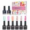 crystal  nail salon use gift box gel nail polish uv led soak off nails gels 6 colors