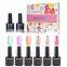 crystal  nail salon use gift box gel nail polish uv led soak off nails gels 6 colors