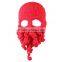 2014 Handmade Knitted Crochet Beard Hat Bicycle Mask Cap Octopus Cool Black SP055