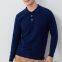 High Quality Polo Collar Long Sleeve Wool Cashmere Thick Jumper Sweater