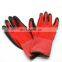 Red Work Gloves Foam Nitrile Coated 13Gauge Polyester Shell Mechanic Gloves Oil Proof Safety Working Gloves For Hardware Tools