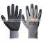 Custom Logo Work Gloves Machine Knitted Black PU Grip Glove for Automotive Industry