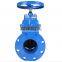 DN100 ductile cast iron PN16 resilient seat hand wheel double epoxy coating flanged gate valve