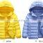 Wholesale baby girl boy fur coat light children's jacket hood 90% duck down coat zip cardigan children's jacket