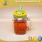 Hot sale 450ml glass mason jars with handle