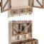 Wooden Wall Cabinet With Chicken Wire 2-Door