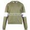 Custom design Wholesale Price Fitness Cotton Cropped Top Striped Hoodies Women's Hoodies & Sweatshirts