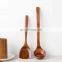 Factory direct supply Japanese creative triangle handle wooden spoon and fork set dessert and wooden tableware