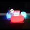 Bench Chairs Colors Changing Illuminated LED Sofa Sets Plastic Sectional Sofa Chair LED Nightclub Bar Party Luxury Sofa Modern