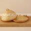Hot Sale Bamboo Natural Color Lid Tray Natural Wicker Food Storage Tray With Cover Vietnam Supplier