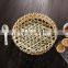 Best Price co-friendly natural material bamboo storage basket natural wicker platter tray serving tray wholesale