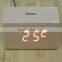 LED Wooden Digital Stand Clock with Touch Function for Snooze