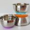 Stainless steel mixing bowl salad bowl with Non-skid color silicone base