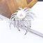 Silver Plated Clear Rhinestone Brooch Pin for Bridal Wedding Party