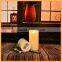 moving flame wick real wax led candle with timer