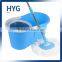 360 Easy Magic Floor Spin mop bucket set 2 microfiber Rotating heads Blue