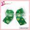 Green clover ribbon bow hair clip wholesale Irish special clover cheer bows ribbon (SYC-0037)